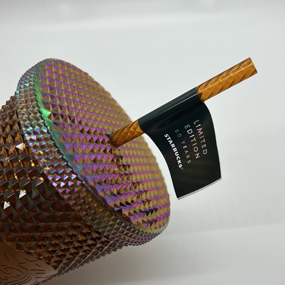 Starbucks 2021 Limited Edition 50 Years Copper Gold Studded 16 oz. Tumbler Cup - Picture 4 of 6